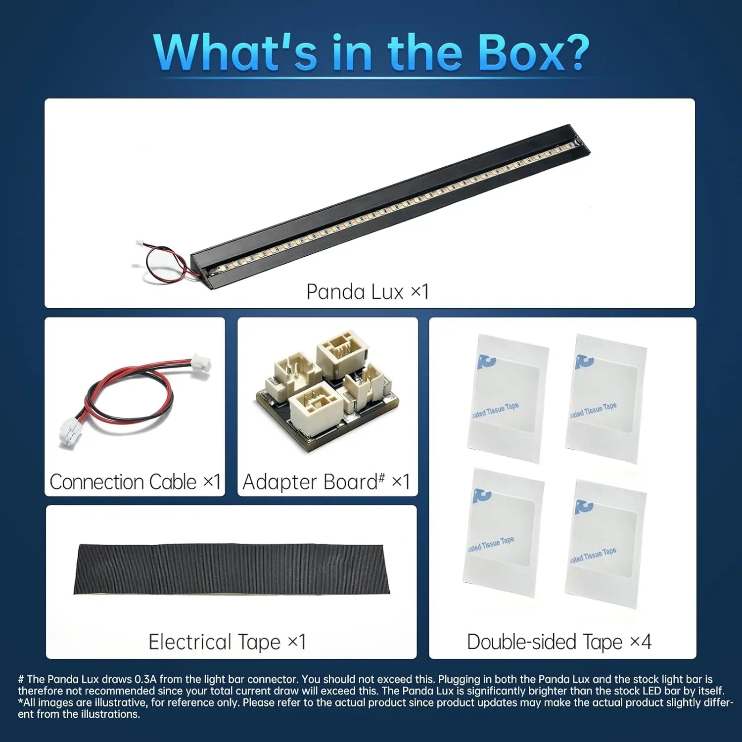 BIQU Panda Lux, Led Light Strip Upgrade Kit for Bambu-Lab P1S P1P X1C X1E 3D Printers, 5V 0.3A LED Light Bar, Magnetic Installation - i3dyou