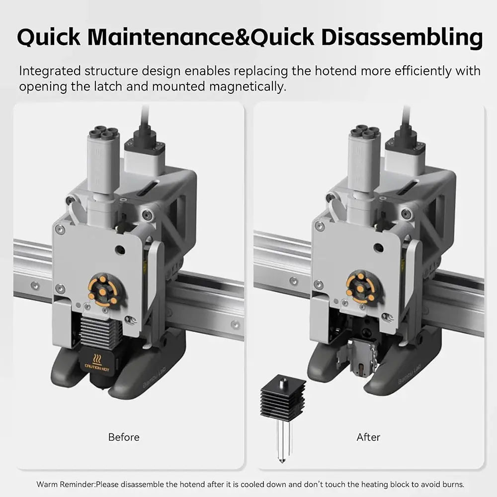 Bambu Lab A1 mini Hotend Kit with 0.2/0.4/0.6/0.8mm Hardened steel Nozzle For Lab A1 Replace Hotend Kit For Bambu Hotend kit - i3dyou
