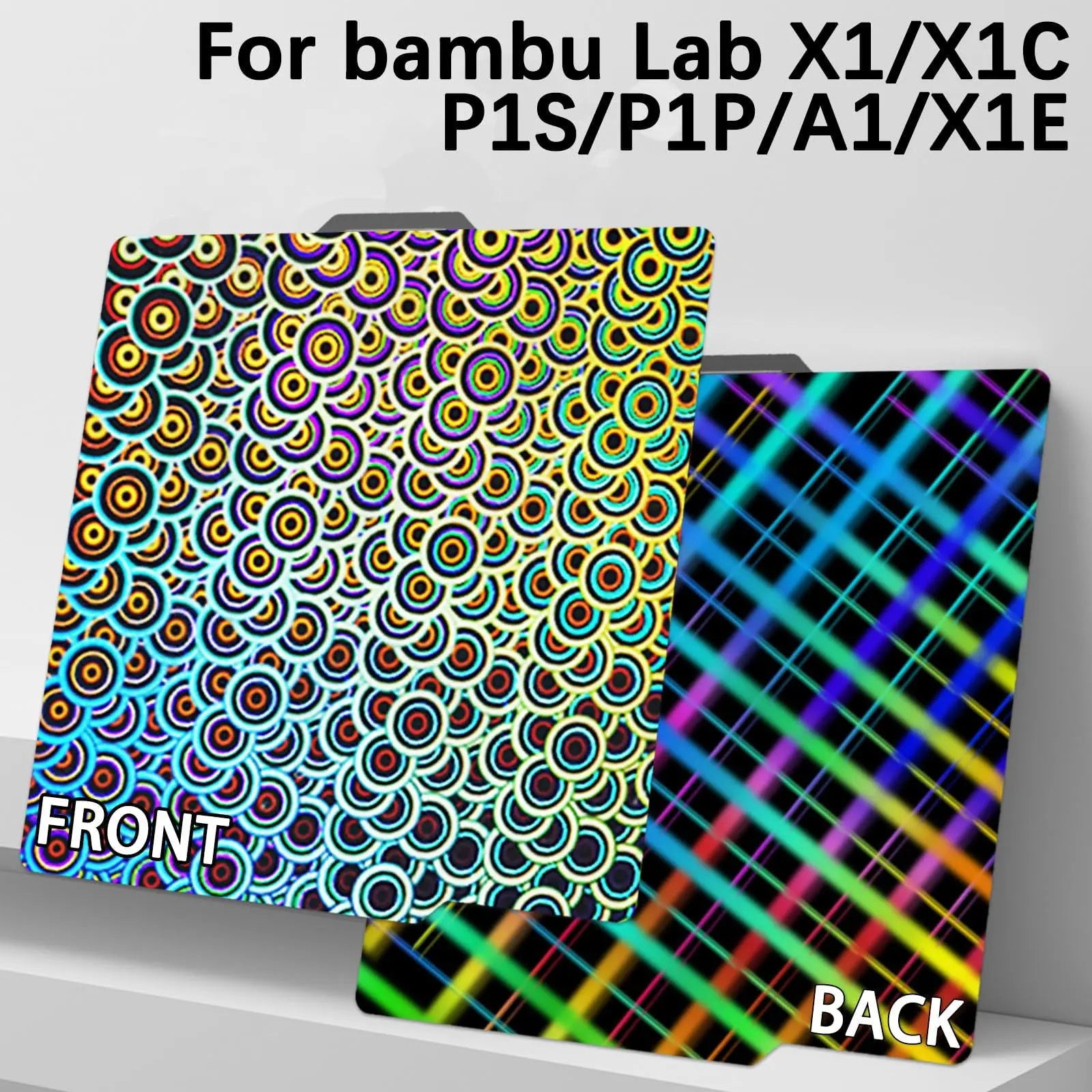 Build Plate for Bambu Lab New Upgraded H1H A1/X1C/X1/X1E/P1P/P1S 3D Printer, Smooth Kaleidoscope+Smooth Skynet Spring Steel Plate Flexible Plate 257x257mm for Bambu 3D Printers - i3dyou