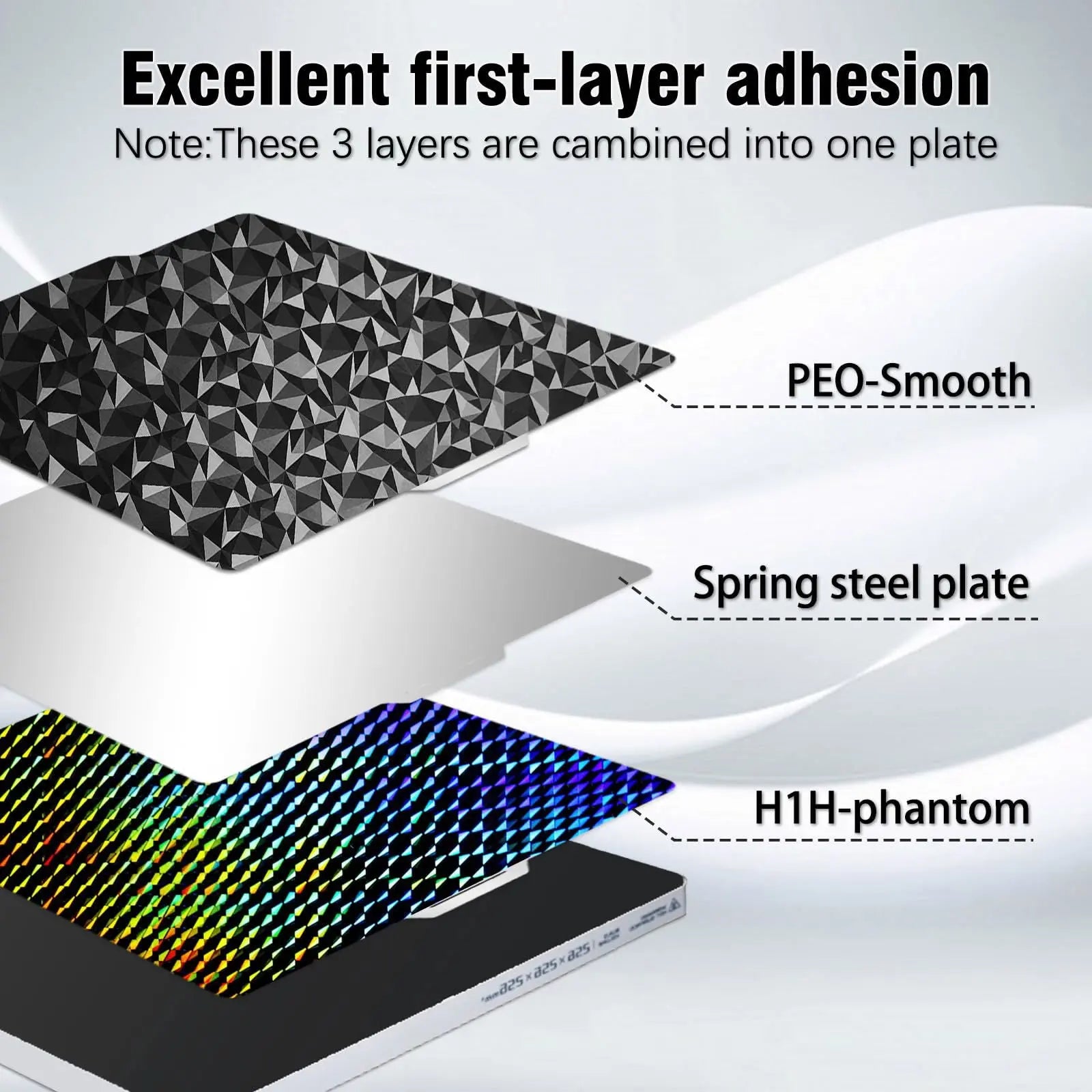 Build Plate for Bambu Lab New Upgraded H1H A1/X1C/X1/X1E/P1P/P1S 3D Printer, Smooth Kaleidoscope+Smooth Skynet Spring Steel Plate Flexible Plate 257x257mm for Bambu 3D Printers - i3dyou