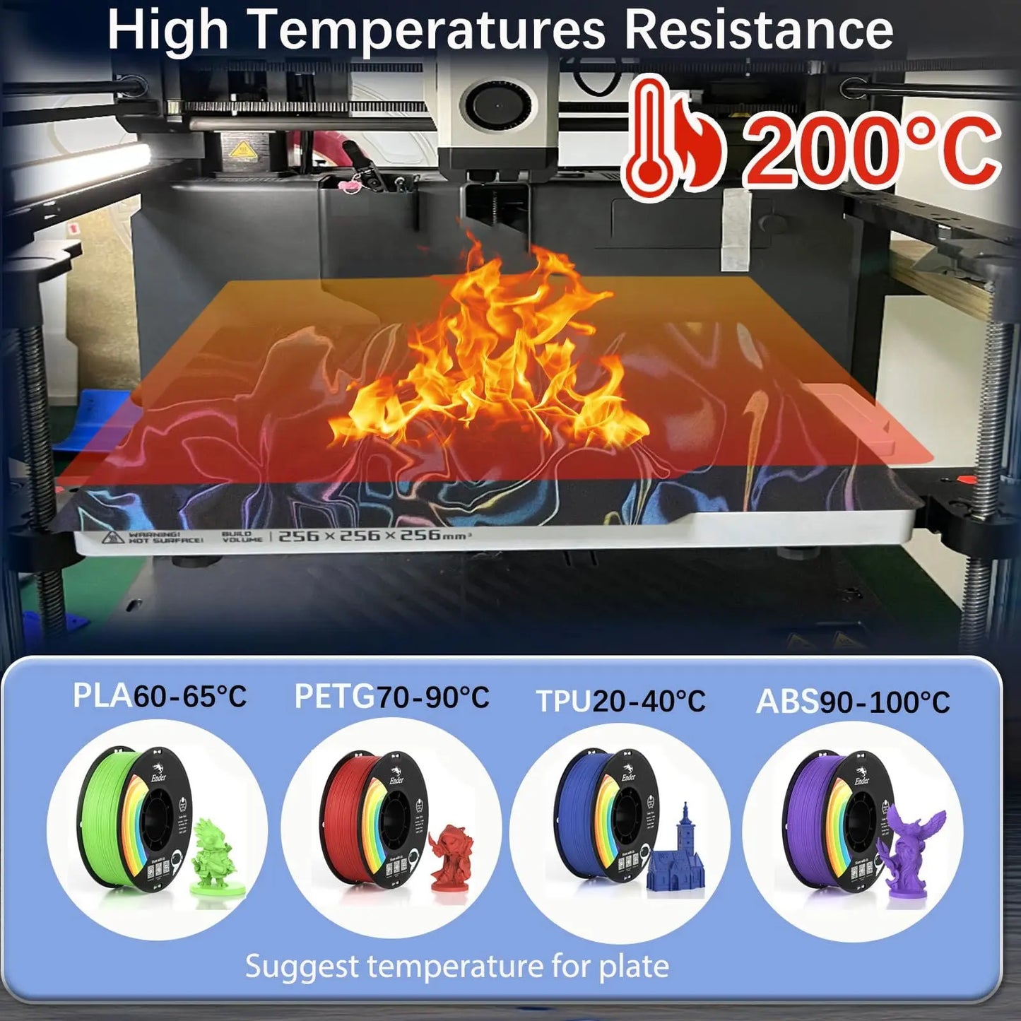 Build Plate for Bambu Lab New Upgraded H1H A1/X1C/X1/X1E/P1P/P1S 3D Printer, Smooth Kaleidoscope+Smooth Skynet Spring Steel Plate Flexible Plate 257x257mm for Bambu 3D Printers - i3dyou