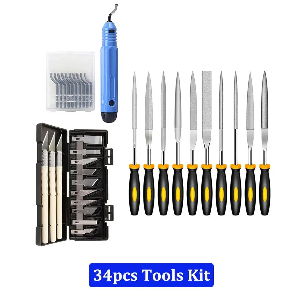 Carving Tool DIY Deburring Trimming Knife 3D Model Grinding Edge Cutter Files Brush Scraper Caliper Engraving  3D Printer Parts - i3dyou