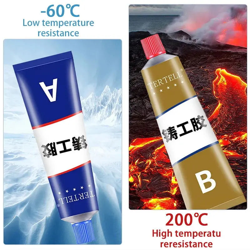 Cold Welding Glue Metal Repair Adhesive Heat Resistance AB Sealant High Strength Magic Plastic Repair Casting Adhesive Agent - i3dyou