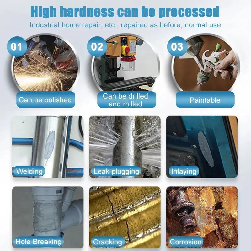 Cold Welding Glue Metal Repair Adhesive Heat Resistance AB Sealant High Strength Magic Plastic Repair Casting Adhesive Agent - i3dyou