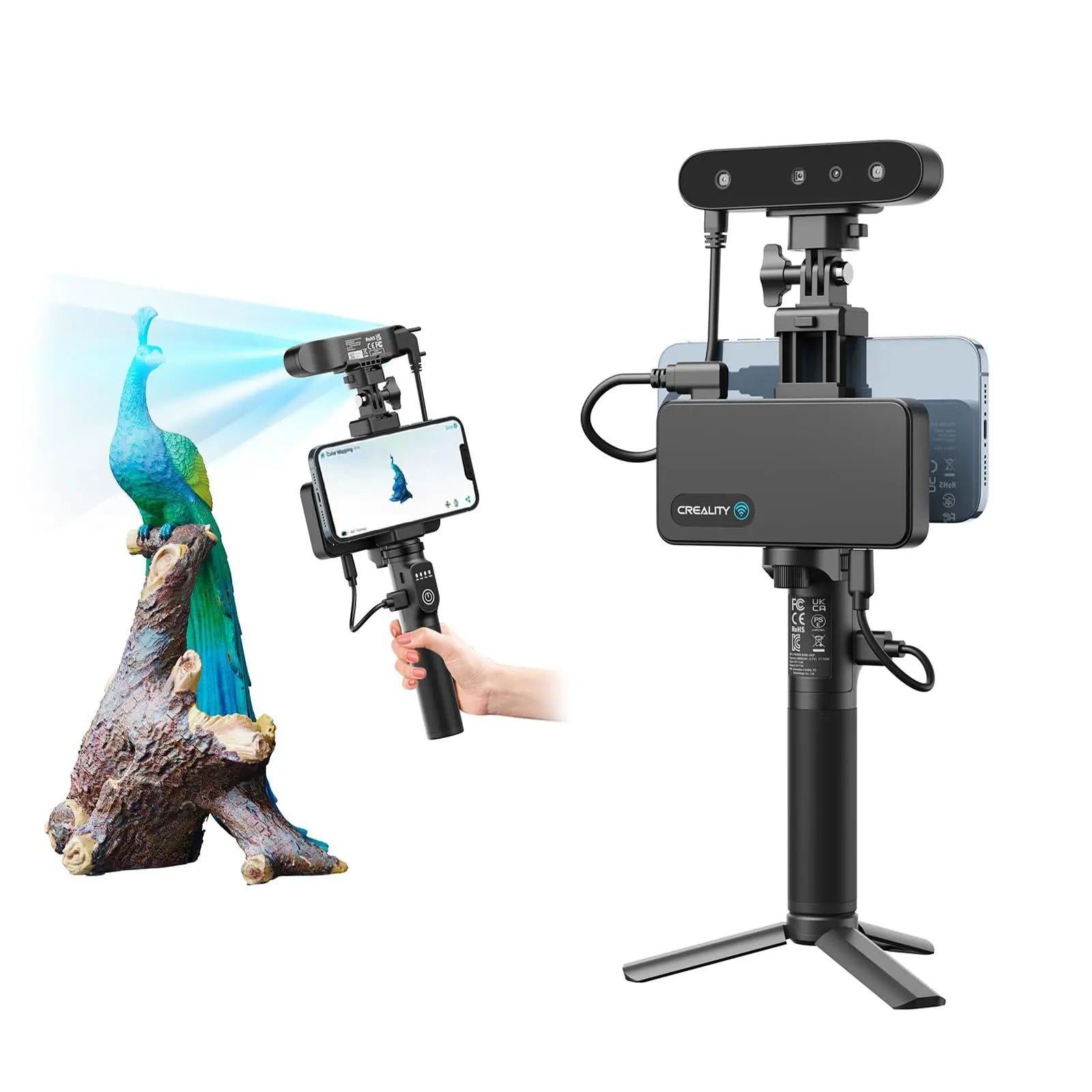 Creality CR-Scan Ferret Pro 3D Scanner for 3D Printing, Wireless Handheld 3D Scanner with WiFi 6 Bridge, Anti-Shake Tracking, 0.1mm Accuracy, 30FPS Fast Full Color Scanning for 3D Printer - i3dyou