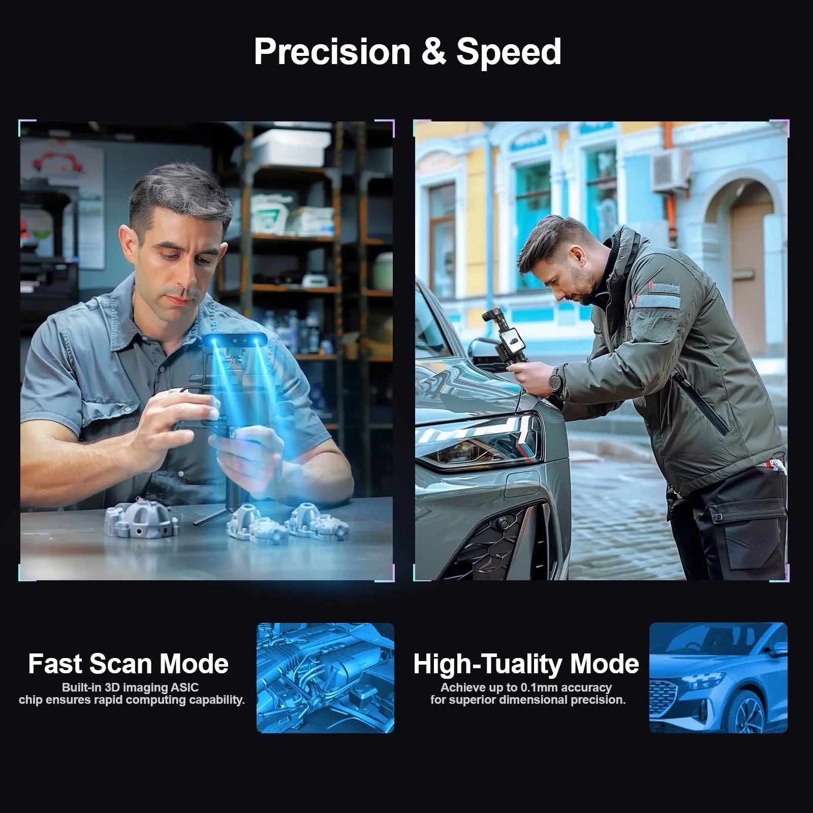 Creality CR-Scan Ferret Pro 3D Scanner for 3D Printing, Wireless Handheld 3D Scanner with WiFi 6 Bridge, Anti-Shake Tracking, 0.1mm Accuracy, 30FPS Fast Full Color Scanning for 3D Printer - i3dyou