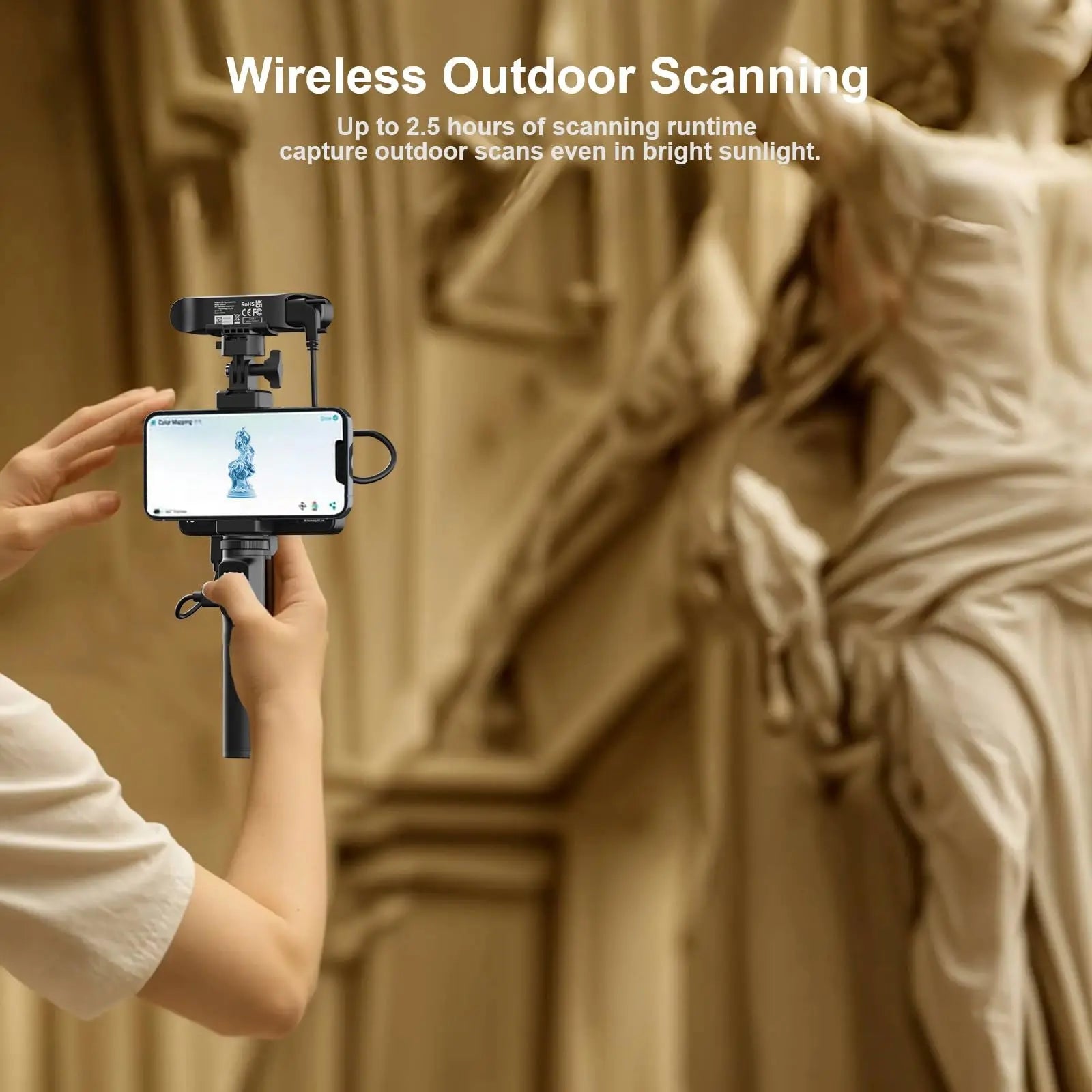 Creality CR-Scan Ferret Pro 3D Scanner for 3D Printing, Wireless Handheld 3D Scanner with WiFi 6 Bridge, Anti-Shake Tracking, 0.1mm Accuracy, 30FPS Fast Full Color Scanning for 3D Printer - i3dyou