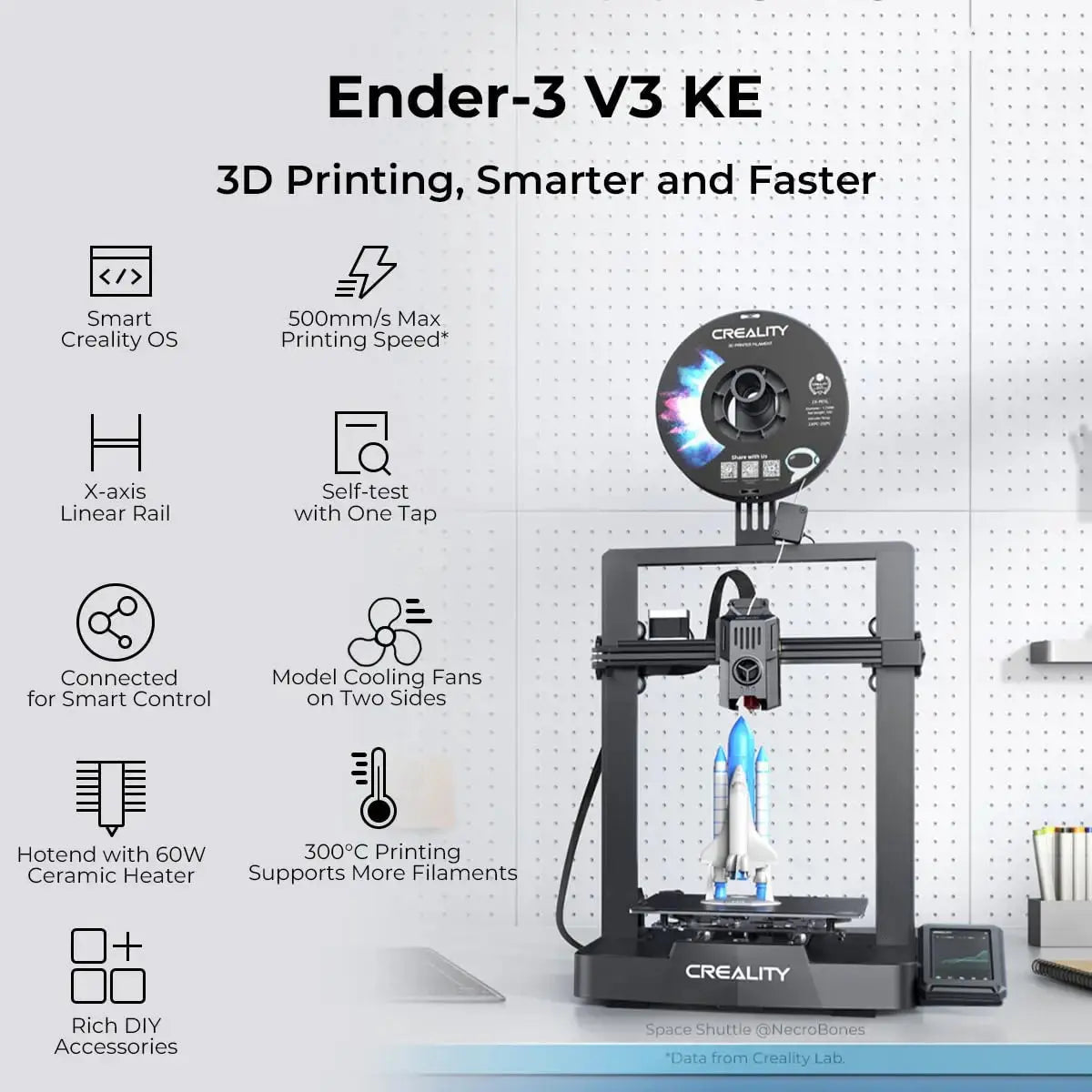 Creality Ender 3 V3 KE 3D Printer 500mm/s MAX Printing X-axis Linear Rail CR Touch Auto Leveling Upgraded Sprite Direct Extruder - i3dyou