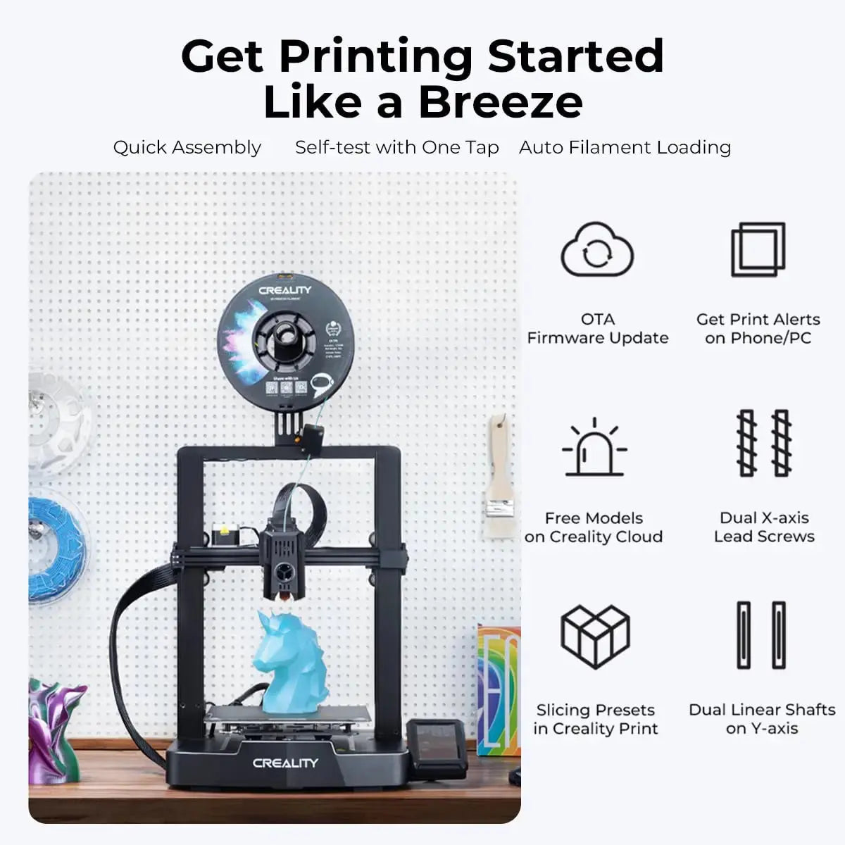 Creality Ender 3 V3 KE 3D Printer 500mm/s MAX Printing X-axis Linear Rail CR Touch Auto Leveling Upgraded Sprite Direct Extruder - i3dyou