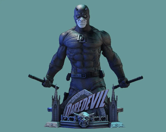 Daredevil statue 3d print STL file, Ready to print 3d printing service, sculpture, comics - i3dyou