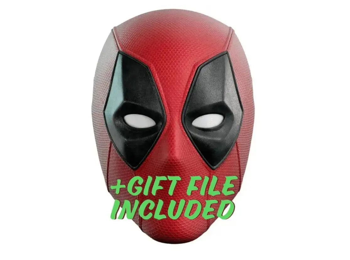 Deadpool 3 Mask Cosplay 3d printable model, 3d print Deadpool Mask STL, 3D Printed Deadpool 3 Helmet, High-Quality STL File - i3dyou