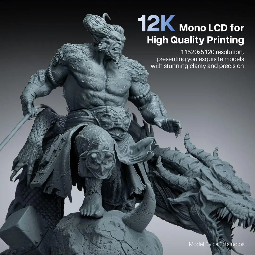 ELEGOO Saturn 4 Ultra 12K Resin 3D Printer, with Smart Automatic Leveling, 10-Inch 12K Monochrome LCD, 150mm/h Faster Printing Speed,8.62x4.84x8.66 Inch Printing Size - i3dyou