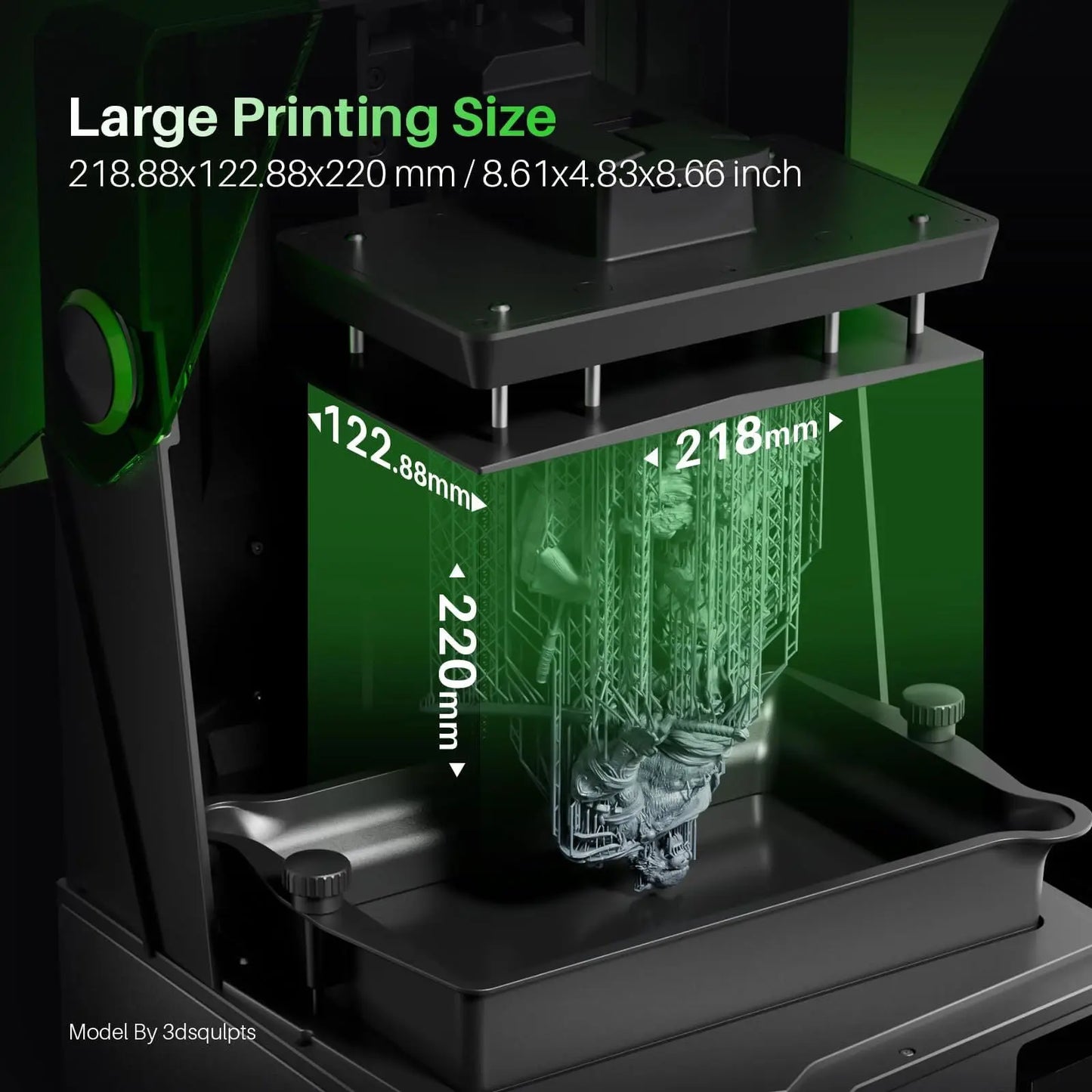 ELEGOO Saturn 4 Ultra 12K Resin 3D Printer, with Smart Automatic Leveling, 10-Inch 12K Monochrome LCD, 150mm/h Faster Printing Speed,8.62x4.84x8.66 Inch Printing Size - i3dyou