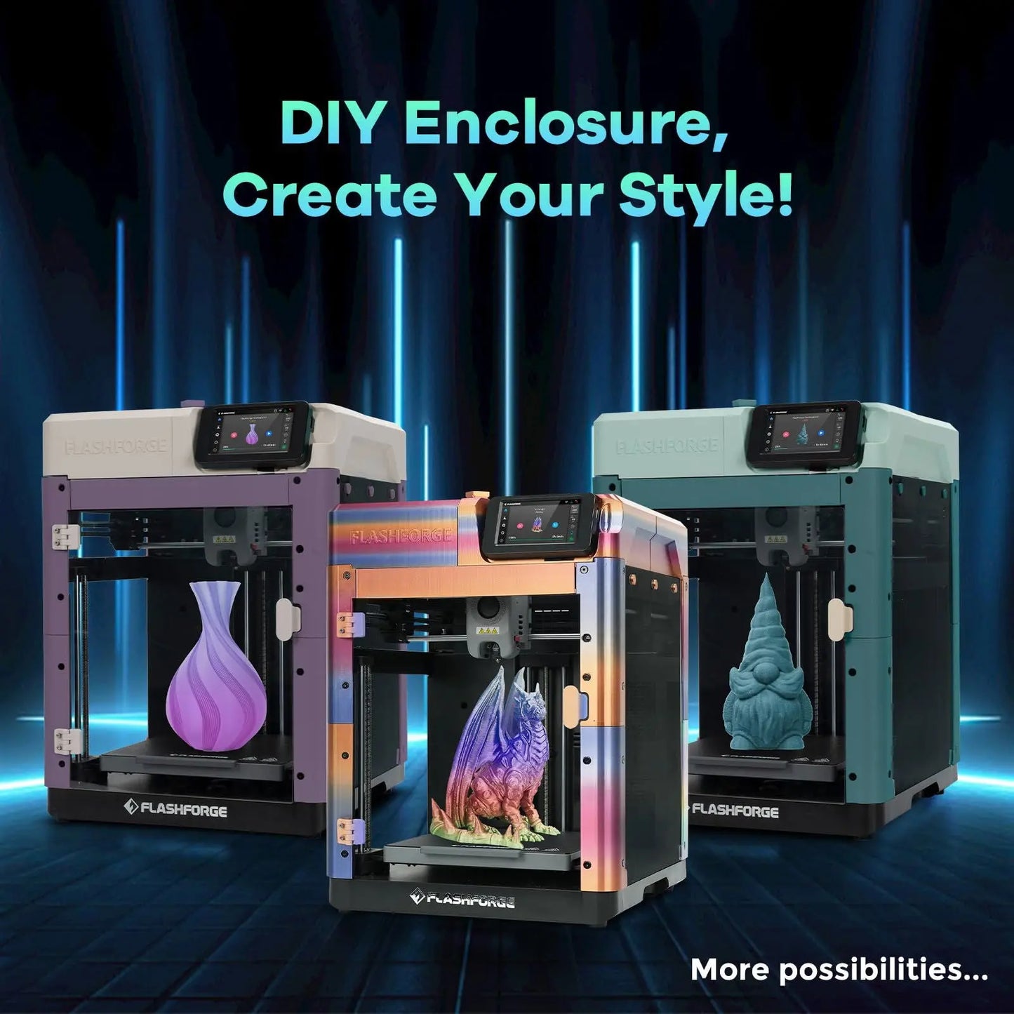 FLASHFORGE Adventurer 5M 3D Printer with Fully Auto Leveling, Max 600mm/s High Speed Printing, 280°C Direct Extruder with 3S Detachable Nozzle, Core XY All Metal Structure, Print Size 220x220x220mm - i3dyou