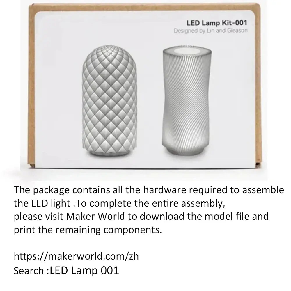 For Bambu Lab Led 3D Printing DIY Lamp Kit 001 A1 Mini Wireless Mouse Wireless Boat Gifts Diy Model Without 3d Printing Parts - i3dyou