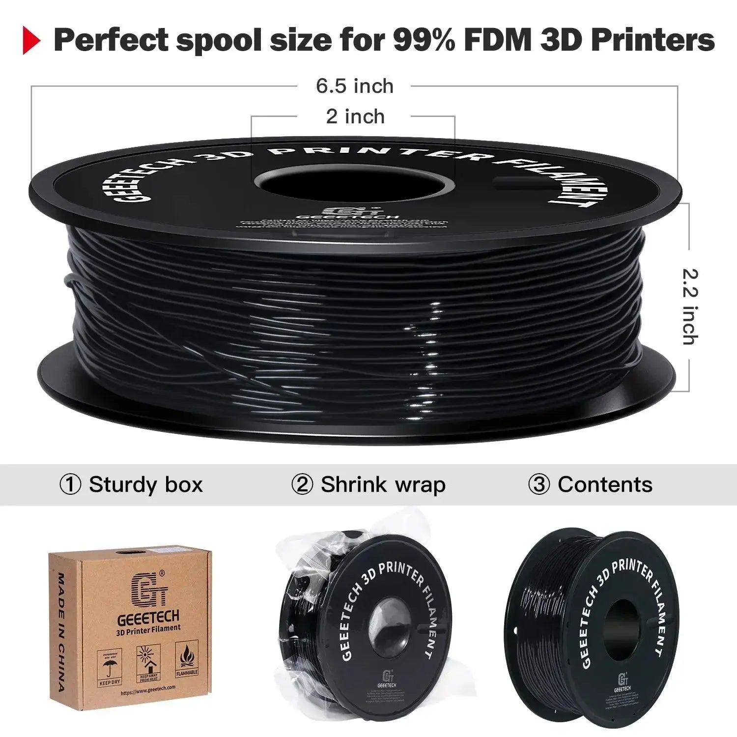 GEEETECH 1KG 1.75mm TPU Filament Flexible material  for 3D Printers overseas warehouse fast shipping - i3dyou