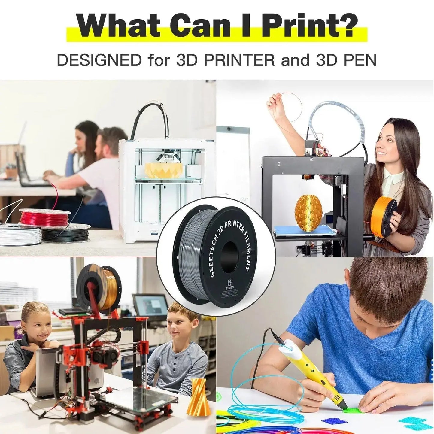 GEEETECH 1KG 1.75mm TPU Filament Flexible material  for 3D Printers overseas warehouse fast shipping - i3dyou