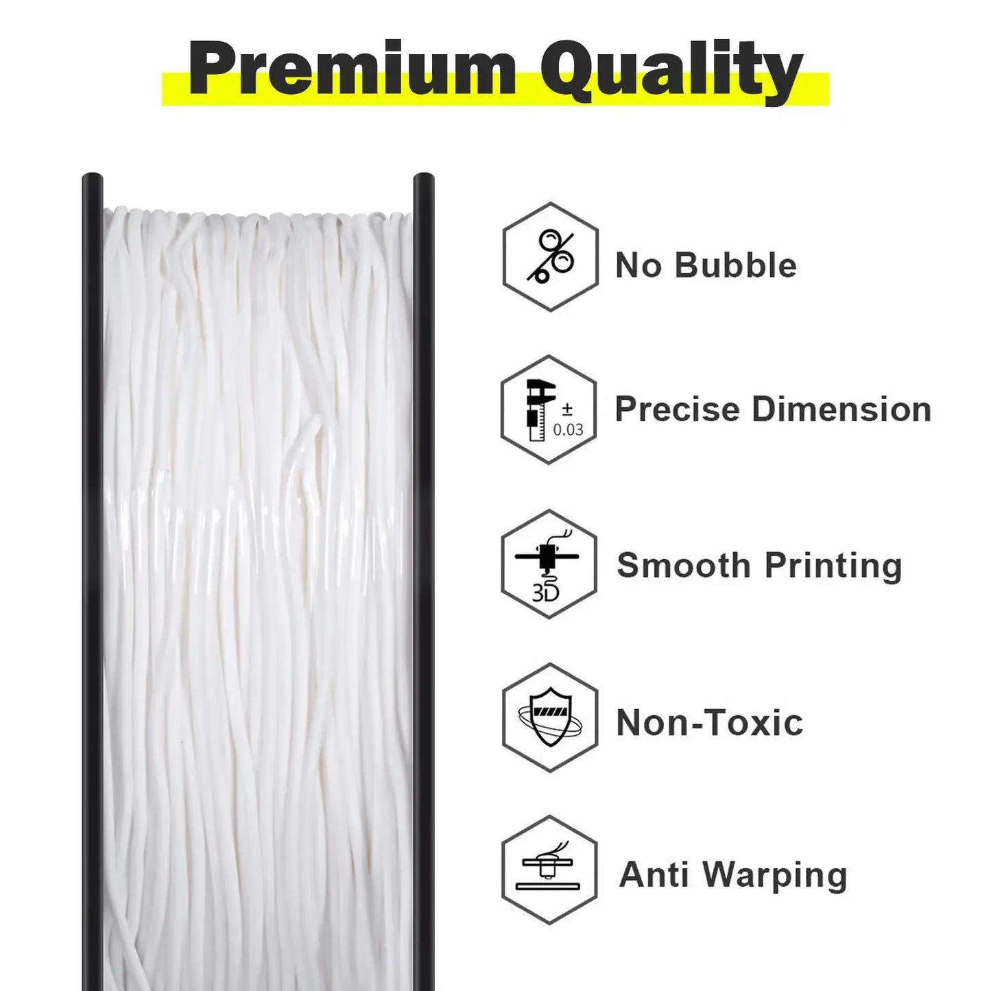 GEEETECH TPU 3D Printer Flexible Filament material 1kg 2.2LBS/Spool 1.75mm Plastic Vacuum Packaging Non-Toxic Shore Hardness 95A - i3dyou
