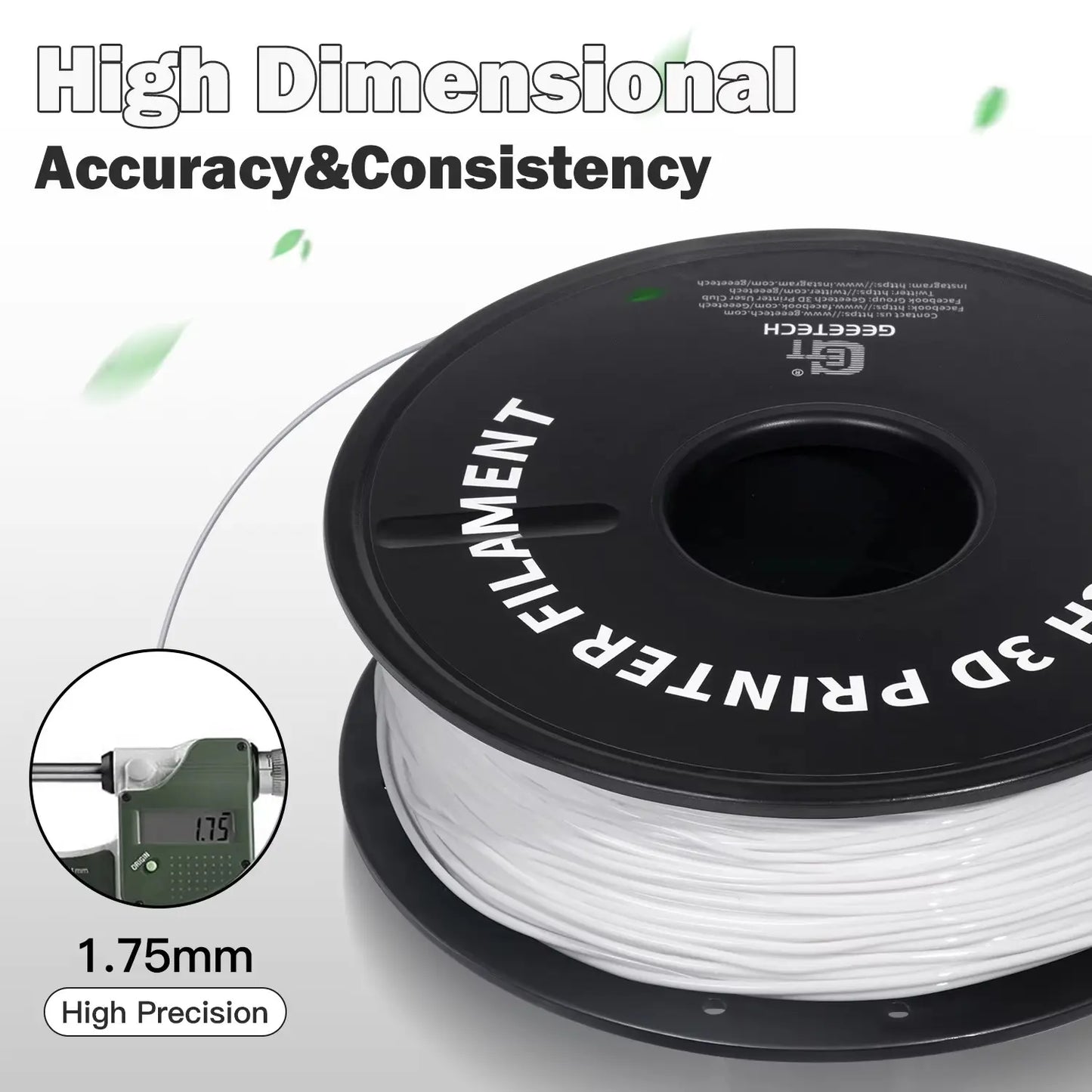GEEETECH TPU 3D Printer Flexible Filament material 1kg 2.2LBS/Spool 1.75mm Plastic Vacuum Packaging Non-Toxic Shore Hardness 95A - i3dyou