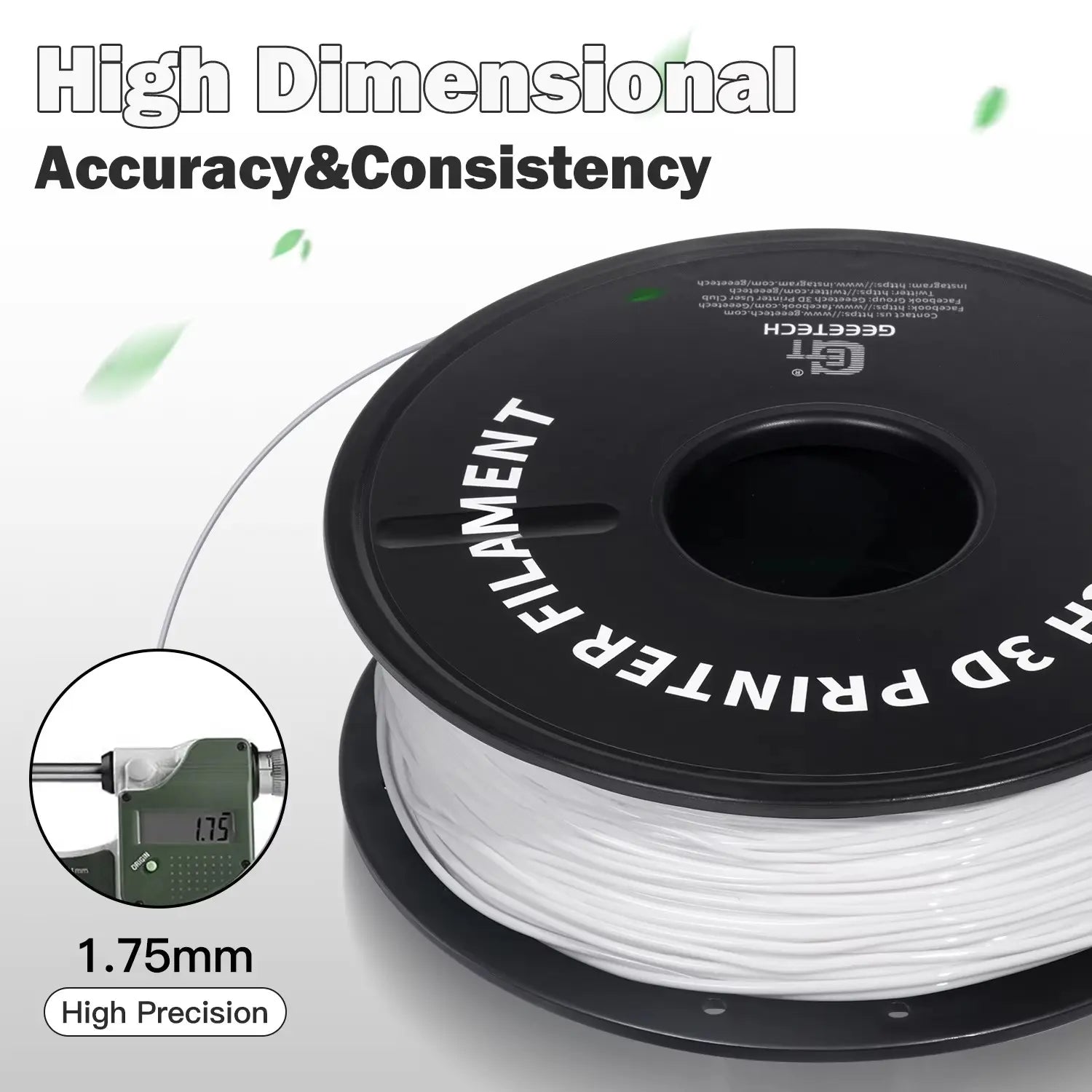 GEEETECH TPU 3D Printer Flexible Filament material 1kg 2.2LBS/Spool 1.75mm Plastic Vacuum Packaging Non-Toxic Shore Hardness 95A - i3dyou
