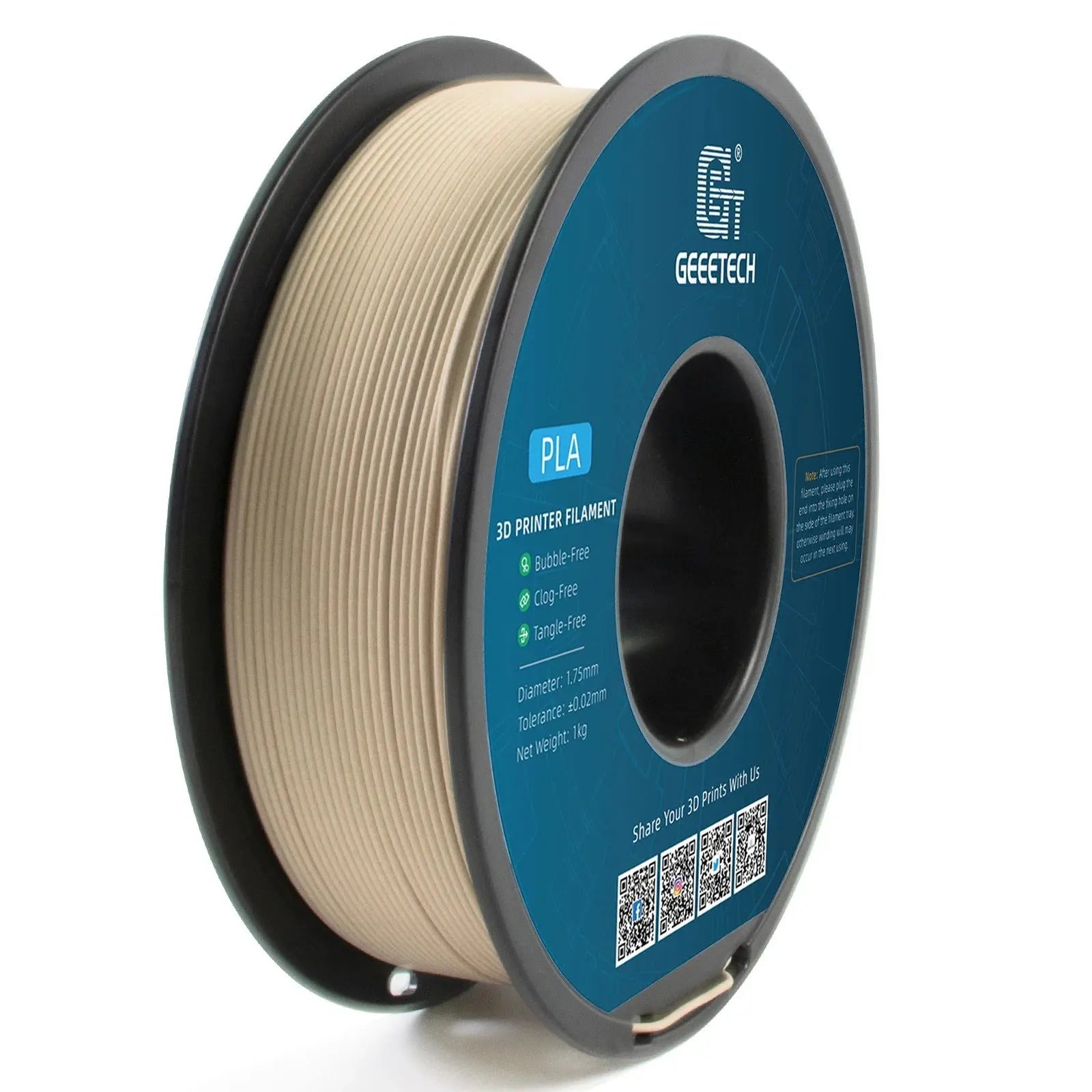 Geeetech Wood PLA 1kg 1.75mm Filament 3d Print wire Vacuum Packaging Local Warehouses Colorful Plastic for FDM 3D printer - i3dyou