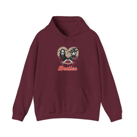 Halloween Besties Hoodie, Flower love best Friends Beach Hoodie, Halloween Theme hoodie, Aesthetic , Summer Vibes ,Sweater Unisex Hooded - i3dyou