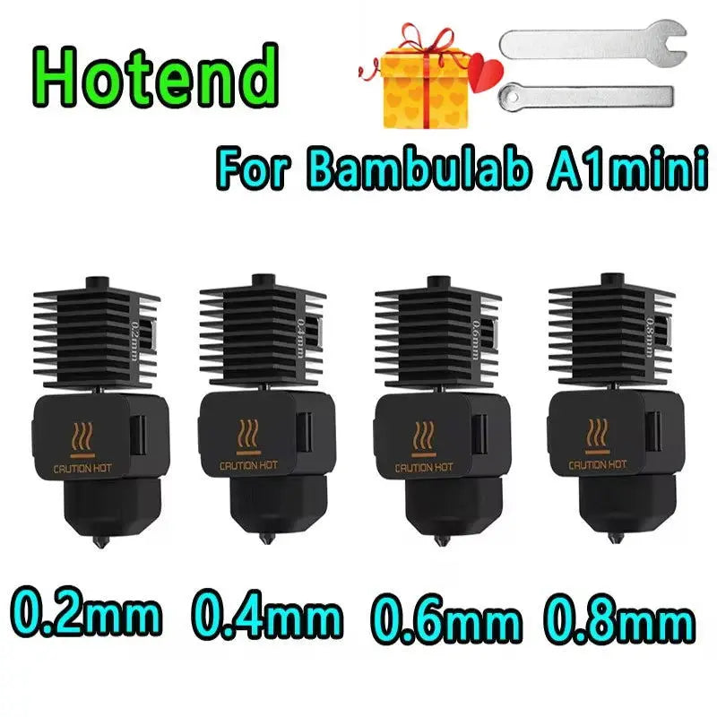 Hot end For Bambu Lab A1 mini–Assembly Hot end Kit 0.2 0.4 0.6 0.8MM Replaceable Nozzle For 3D printer Bamboo Lab A1/A1 mini - i3dyou