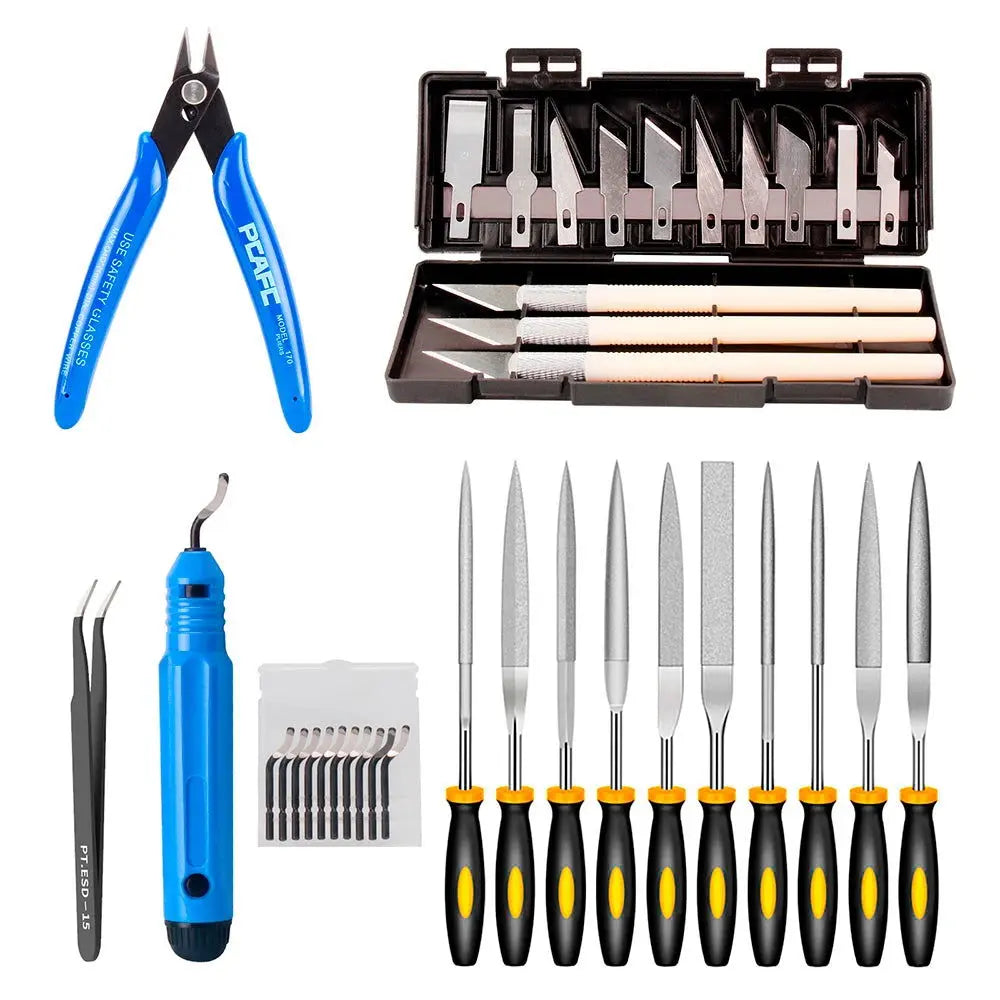 KINGROON Deburring Tool Kit Engraving Knife Carving Tool DIY 3D Printer Part 3D Model File Cutter Scraper Material Removal Tool - i3dyou