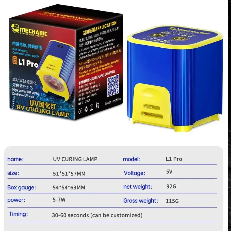 MECHANIC L1 Pro Maintenance UV Curing Lamp Is Suitable for Shadowless UV Optical Glue Resin Green Oil Rapid Curing UV Lamp Tool - i3dyou