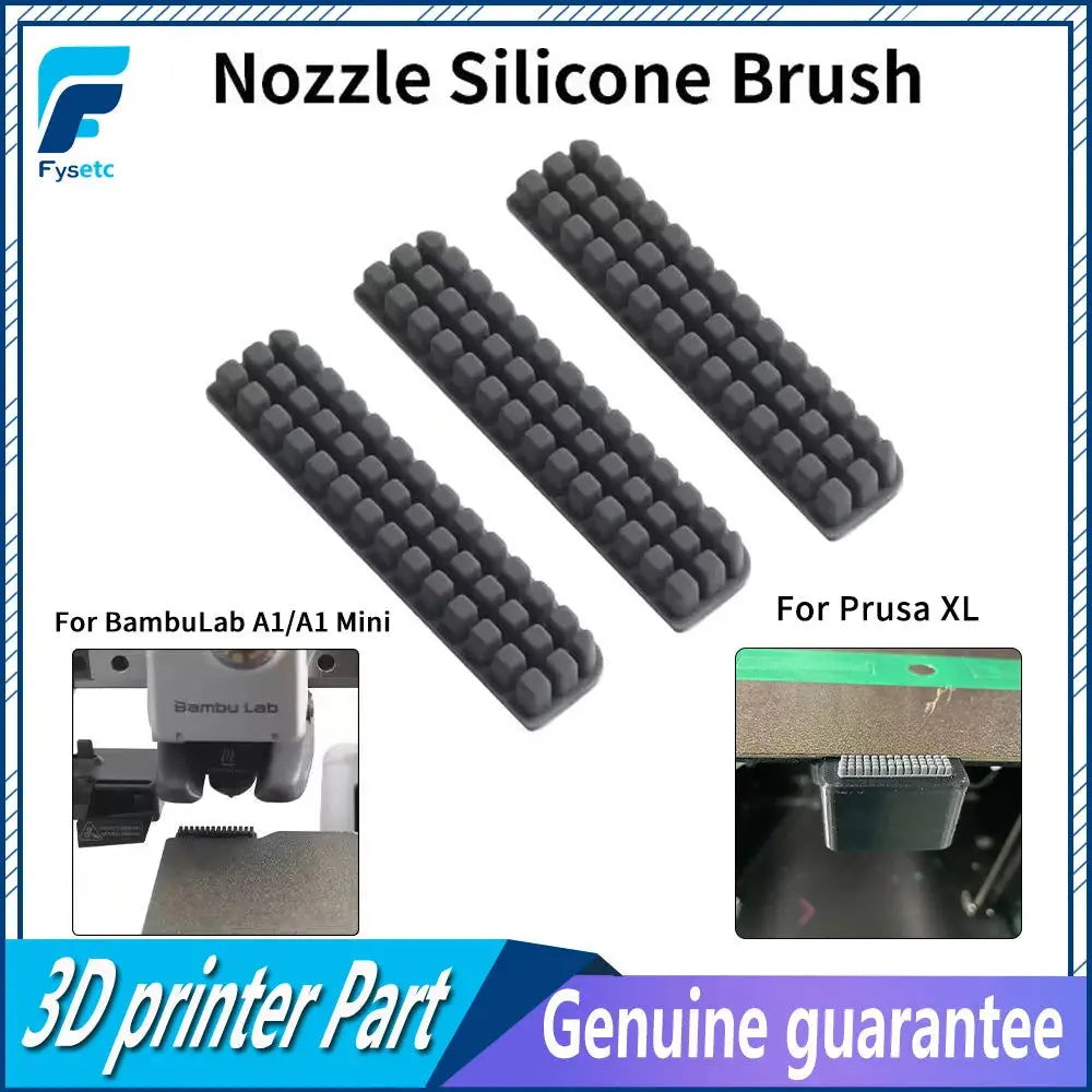 Nozzle Brush for Bambu Lab A1/A1 Mini Prusa XL Wiper Silicone Brush Hotbed Mounted Scrubber Cleaning Tool 3D Printer Accessories - i3dyou