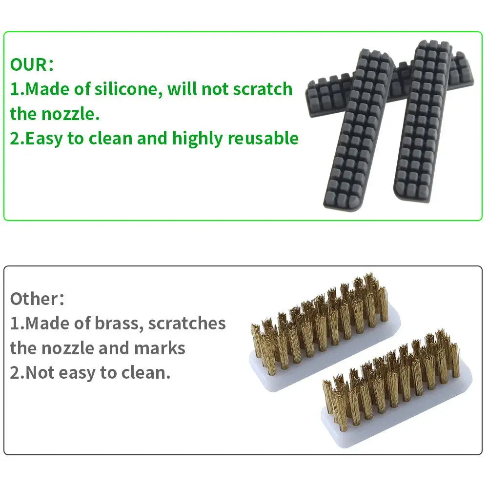 Nozzle Brush for Bambu Lab A1/A1 Mini Prusa XL Wiper Silicone Brush Hotbed Mounted Scrubber Cleaning Tool for Bambulab 3D Printe - i3dyou