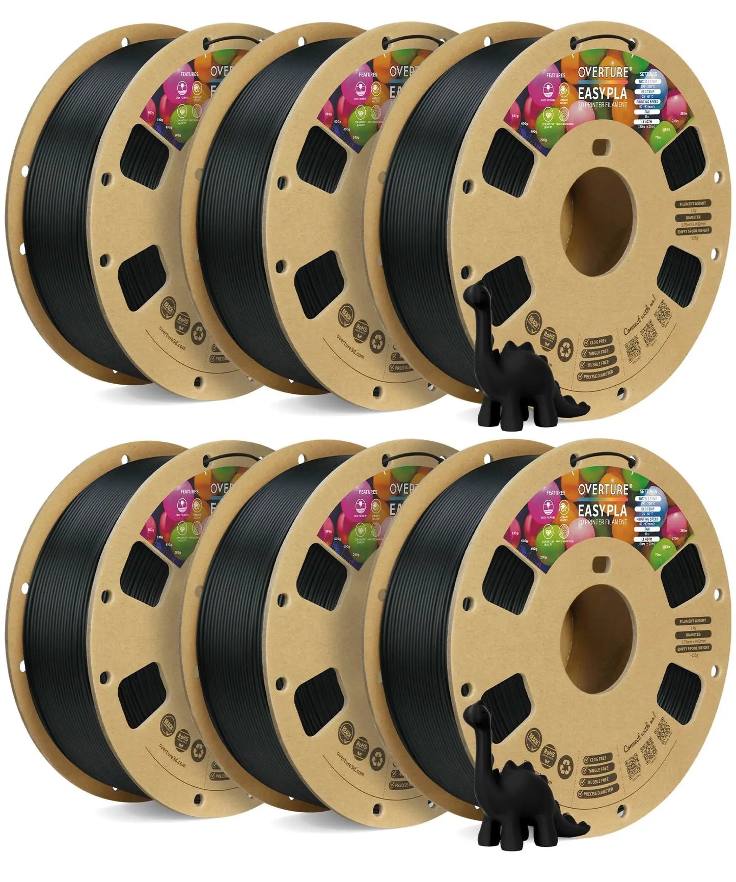 OVERTURE Easy PLA 1.75mm 3D Printer Filament, 1kg PLA Cardboard Spool (2.2lbs), Dimensional Accuracy +/- 0.02mm, Fit Most FDM Printer (Easy Natural) - i3dyou