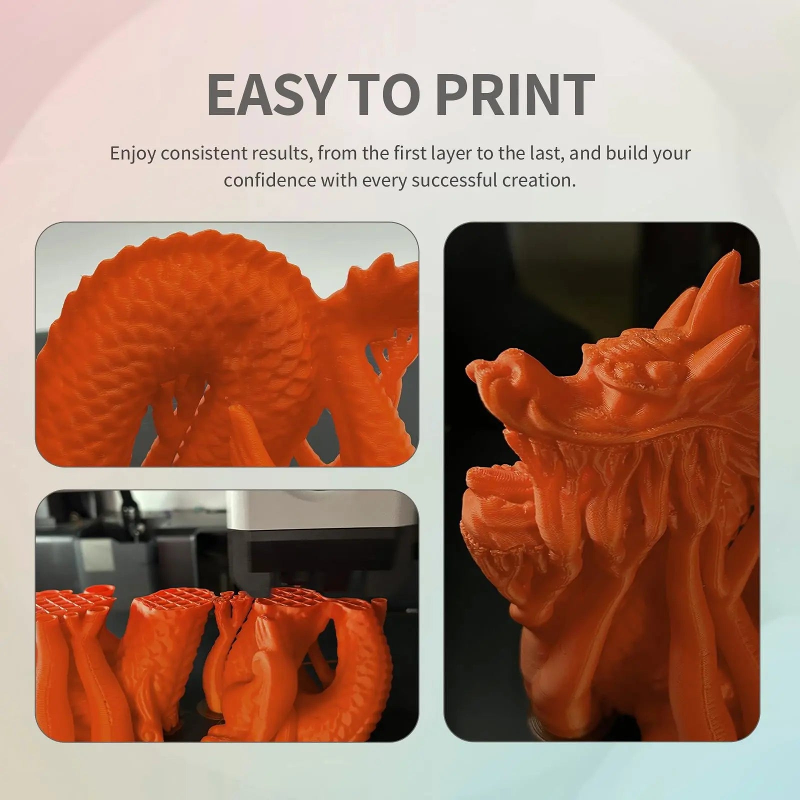 OVERTURE Easy PLA 1.75mm 3D Printer Filament, 1kg PLA Cardboard Spool (2.2lbs), Dimensional Accuracy +/- 0.02mm, Fit Most FDM Printer (Easy Natural) - i3dyou