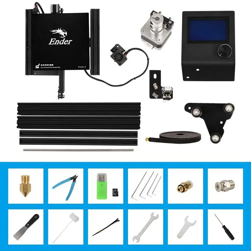 Official Creality Ender 3 3D Printer Fully Open Source with Resume Printing Function DIY 3D Printers Printing Size 8.66x8.66x9.84 inch - i3dyou