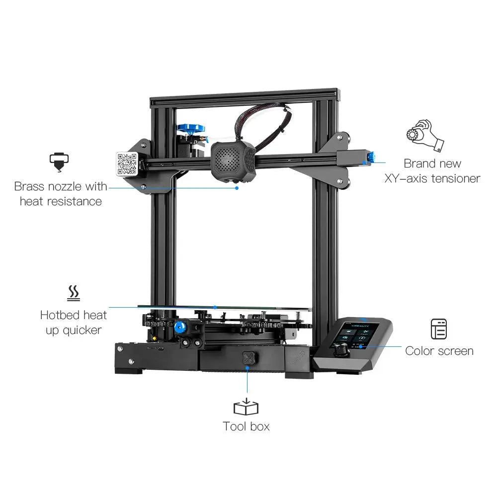 Official Creality Ender 3 3D Printer Fully Open Source with Resume Printing Function DIY 3D Printers Printing Size 8.66x8.66x9.84 inch - i3dyou