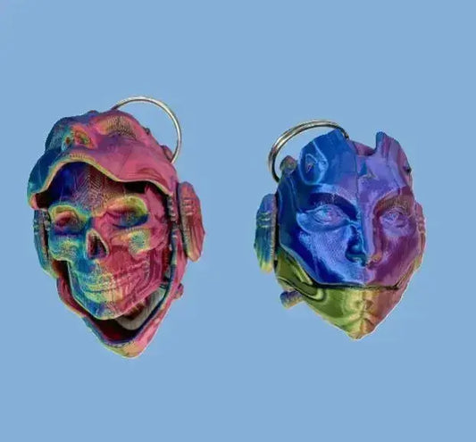 SKULL DROID, and Keychain wall art, perfect gift, 3d print file STL file - i3dyou