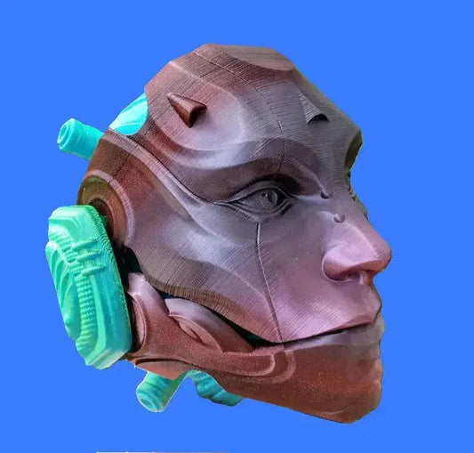 SKULL DROID, and Keychain wall art, perfect gift, 3d print file STL file - i3dyou