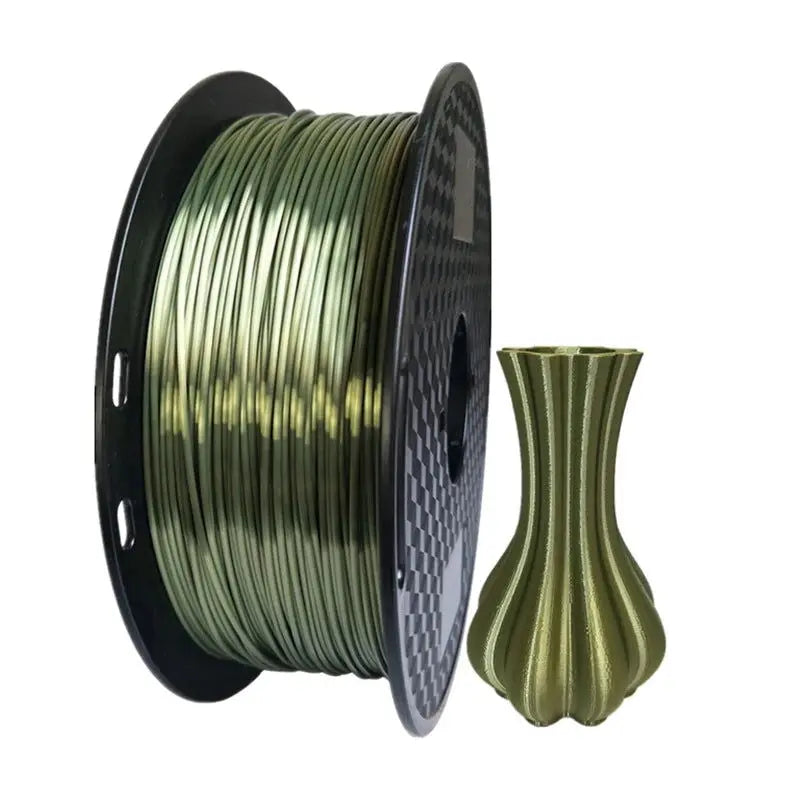 Silk PLA 3D Printer Filament 1.75mm 250g/500g/1Kg Filaments Silky Shine 3D Printing Material Shiny Metallic Like Feel Bronze - i3dyou
