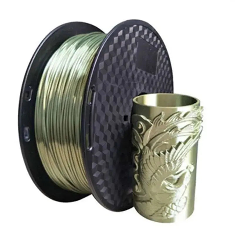 Silk PLA 3D Printer Filament 1.75mm 250g/500g/1Kg Filaments Silky Shine 3D Printing Material Shiny Metallic Like Feel Bronze - i3dyou