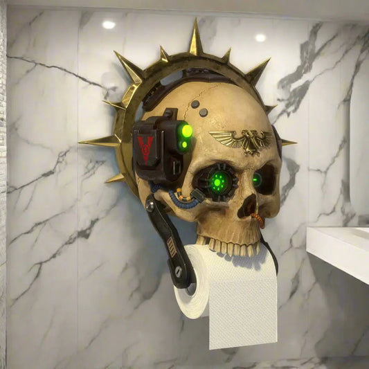 Toilet Paper Holder Skull Design 3d print file i3dyou