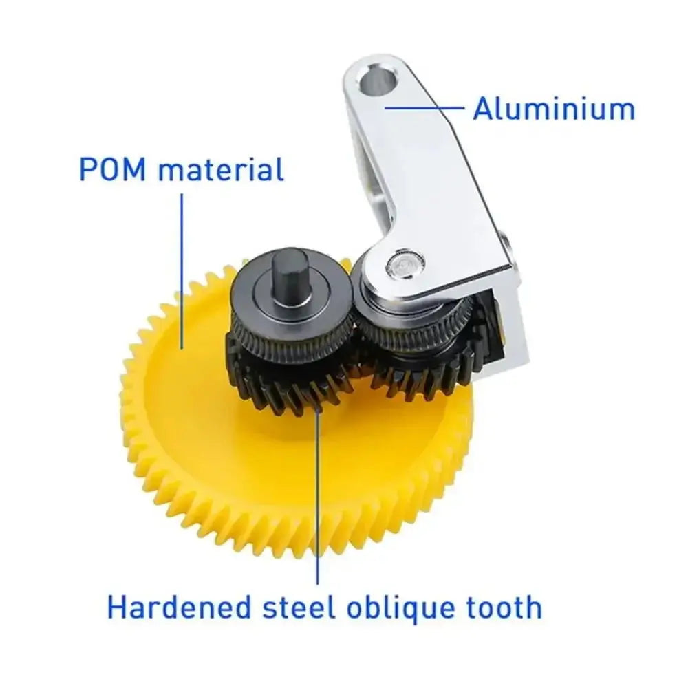 Upgrade Hardened Steel Extruder Gear Assembly For Bambu Lab P1S P1P X1 Carbon X1C 3D Printer Nickel Plating Wear-resisting - i3dyou