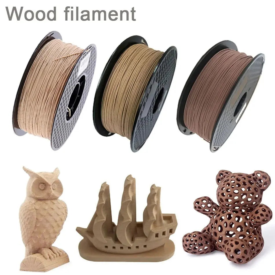 Wood Filament PLA 3D Printer 1.75mm 250g / 0.5Kg / 1Kg 3D Printing Material PLA Light Dark Red Wooden Color Filaments No Bubble - i3dyou