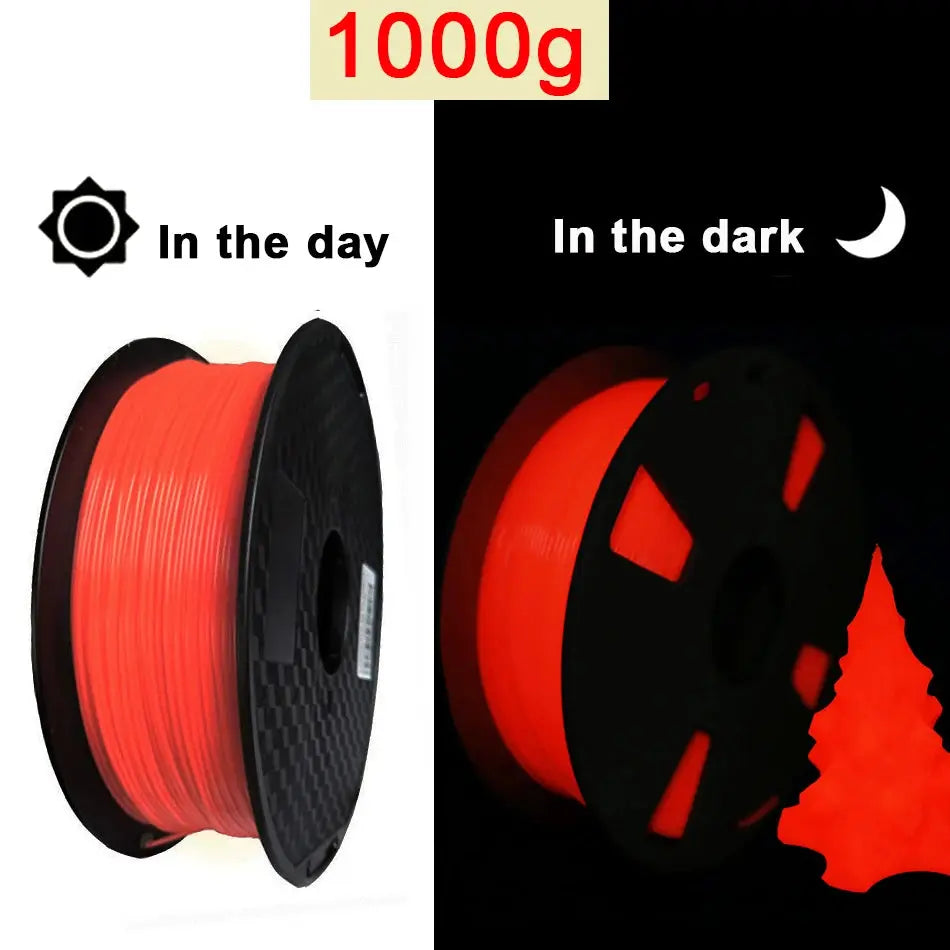 PLA Luminous Filament Rainbow Noctilucent Red Blue Luminous 250g, 500g PLA 3D Printing Plastic wire Vacuum Packaging i3dyou