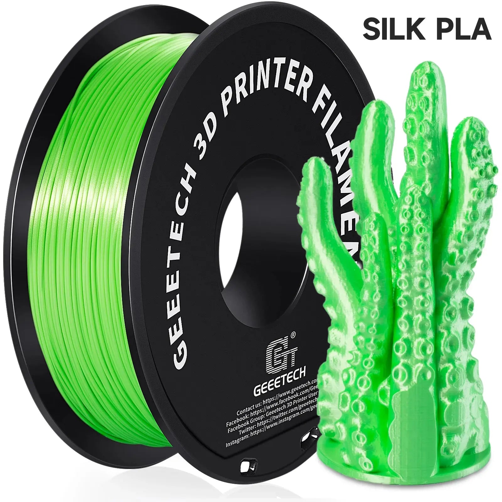 GEEETECH Silk PLA 3d Filament Wire 1kg 1.75mm Spool Wire 3D Printer Material 3D Print Refills, Fast Delivery Vacuum Package - i3dyou
