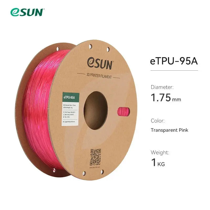 eSUN Flexible TPU Filament 1.75mm,TPU 95A 3D Printer Filament 1KG 2.2 LBS Spool 3D Printing Material TPU 95A  For 3D Printers - i3dyou