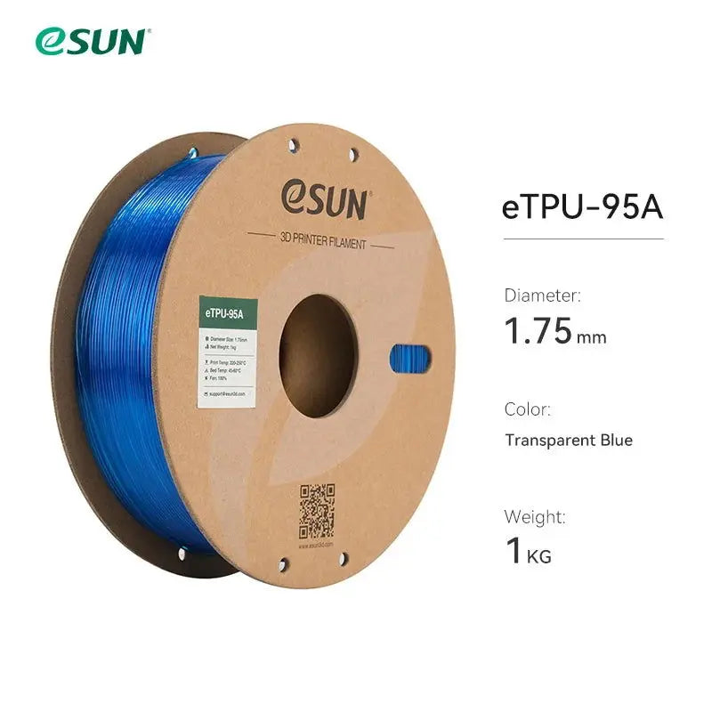 eSUN Flexible TPU Filament 1.75mm,TPU 95A 3D Printer Filament 1KG 2.2 LBS Spool 3D Printing Material TPU 95A  For 3D Printers - i3dyou