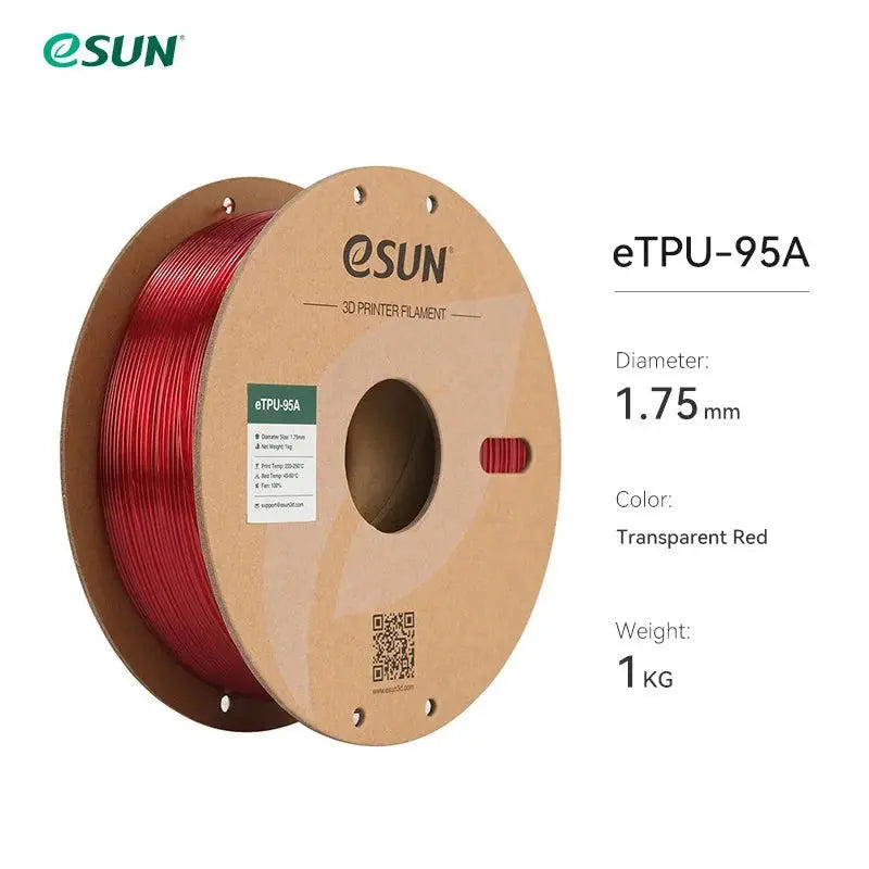 eSUN Flexible TPU Filament 1.75mm,TPU 95A 3D Printer Filament 1KG 2.2 LBS Spool 3D Printing Material TPU 95A  For 3D Printers - i3dyou