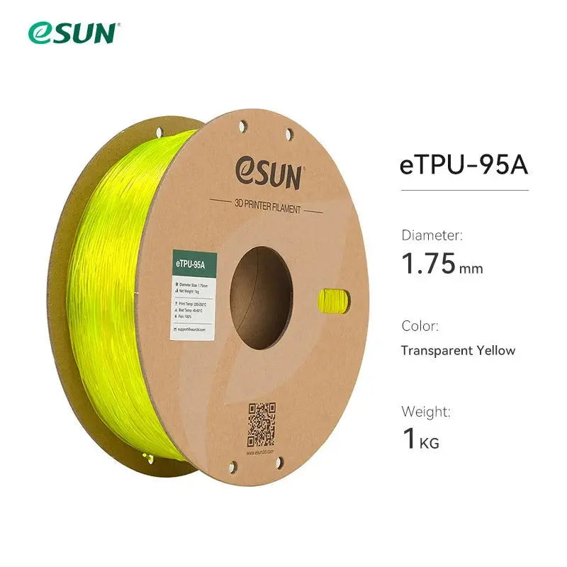 eSUN Flexible TPU Filament 1.75mm,TPU 95A 3D Printer Filament 1KG 2.2 LBS Spool 3D Printing Material TPU 95A  For 3D Printers - i3dyou