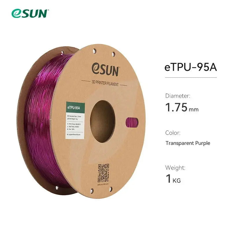 eSUN Flexible TPU Filament 1.75mm,TPU 95A 3D Printer Filament 1KG 2.2 LBS Spool 3D Printing Material TPU 95A  For 3D Printers - i3dyou