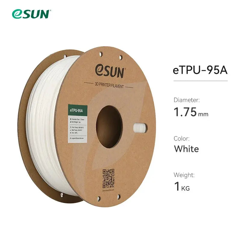 eSUN Flexible TPU Filament 1.75mm,TPU 95A 3D Printer Filament 1KG 2.2 LBS Spool 3D Printing Material TPU 95A  For 3D Printers - i3dyou